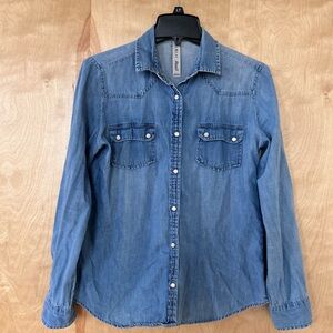 Medium Wash Denim Shirt by Denim&Co